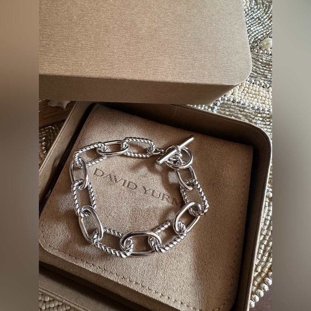 David Yurman Silver Chain Link Bracelet NWTB - Picture 4 of 16